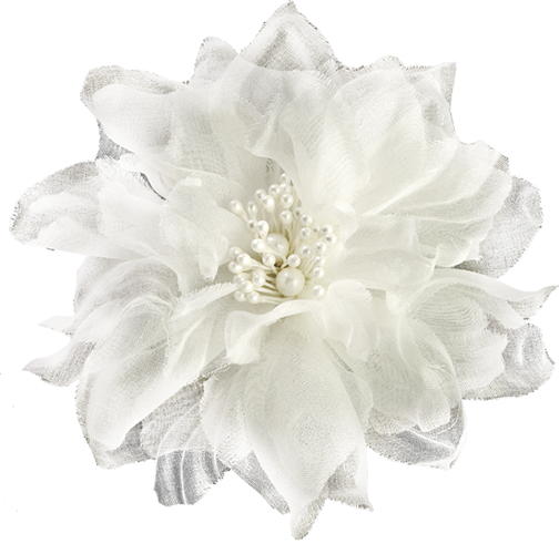 Silk gardenia flower hairclip by Erica Koesler Wedding Accessories, available at Anderson's Bride, $96.